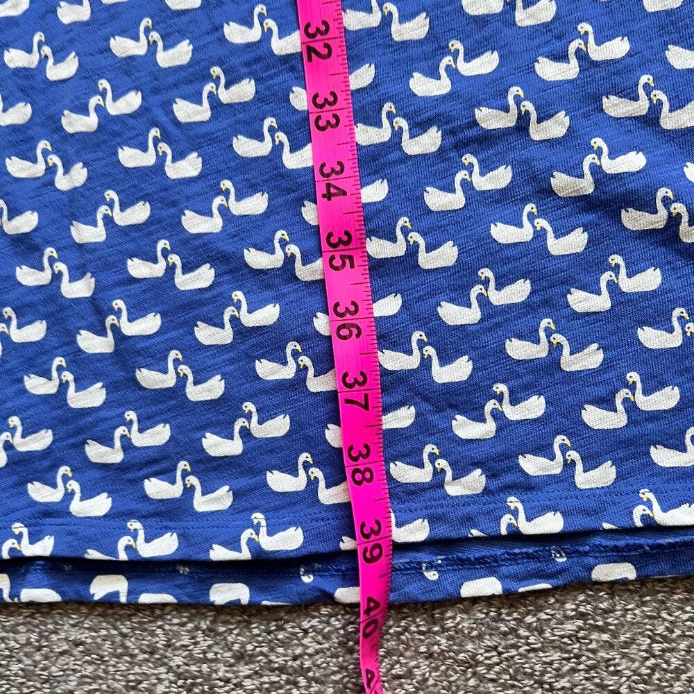 Boden Blue Swan-Print Midi Dress - Picture 12 of 14